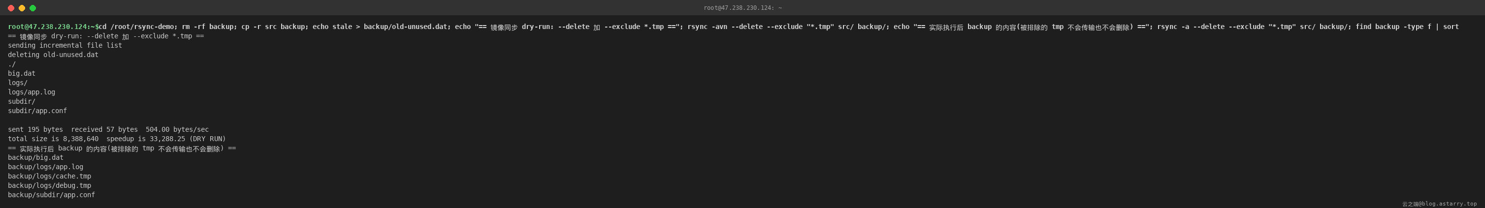 镜像同步：--delete 与 --exclude 实测