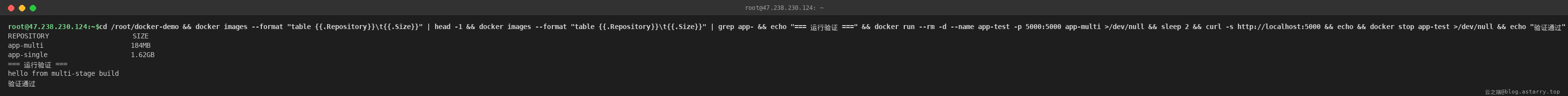 镜像大小对比与运行验证