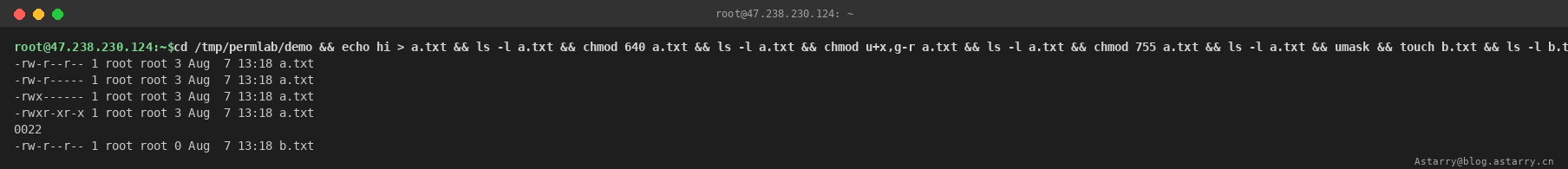 权限查看与 chmod 实战演示